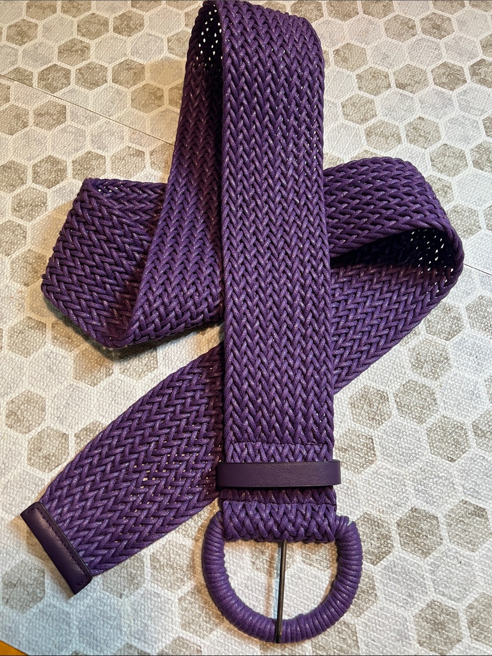 Plus Purple Woven Women’s Belt - size 2x/3x